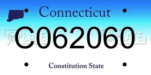 C062060 Connecticut License Plate