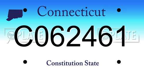 C062461 Connecticut License Plate