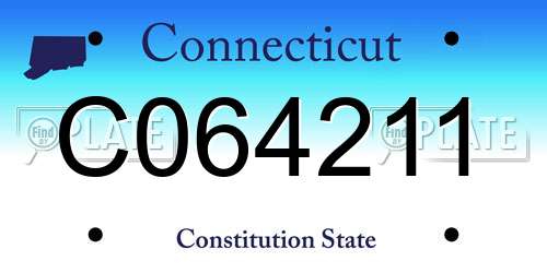 C064211 Connecticut License Plate