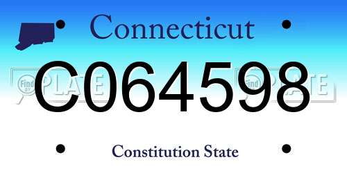 C064598 Connecticut License Plate