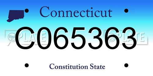 C065363 Connecticut License Plate