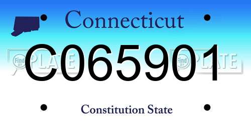 C065901 Connecticut License Plate