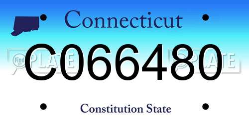 C066480 Connecticut License Plate