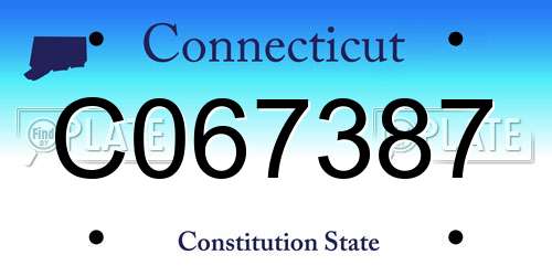 C067387 Connecticut License Plate