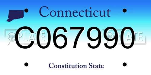 C067990 Connecticut License Plate