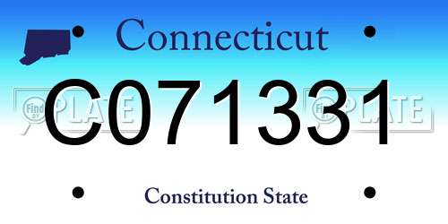 C071331 Connecticut License Plate