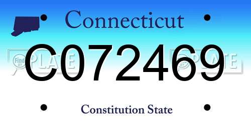 C072469 Connecticut License Plate
