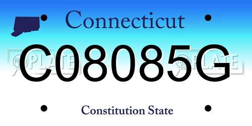 C08085G Connecticut License Plate