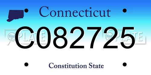 C082725 Connecticut License Plate
