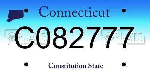 C082777 Connecticut License Plate