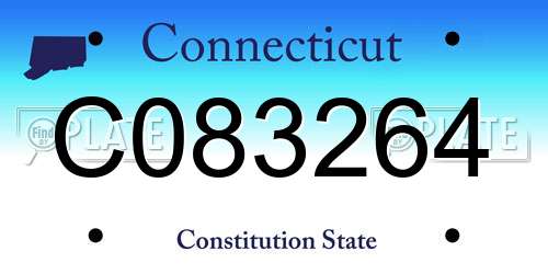 C083264 Connecticut License Plate