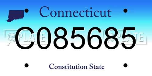 C085685 Connecticut License Plate