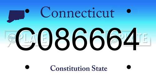 C086664 Connecticut License Plate