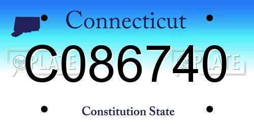 C086740 Connecticut License Plate