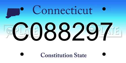 C088297 Connecticut License Plate