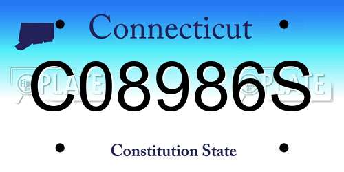 C08986S Connecticut License Plate
