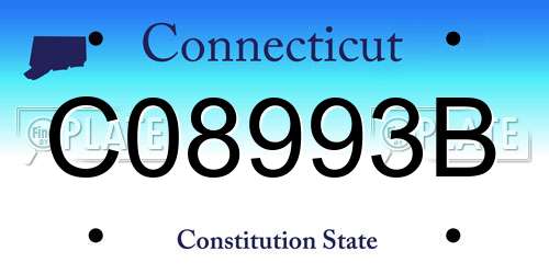 C08993B Connecticut License Plate