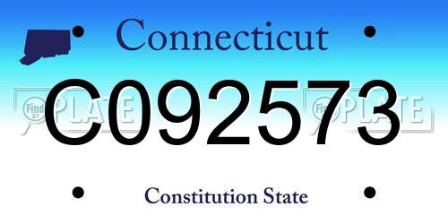 C092573 Connecticut License Plate