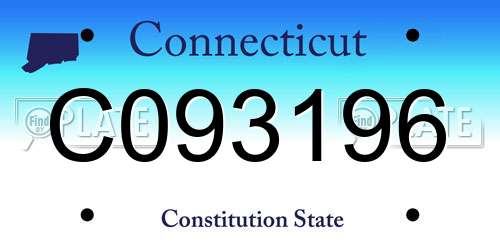 C093196 Connecticut License Plate