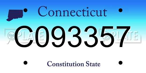 C093357 Connecticut License Plate