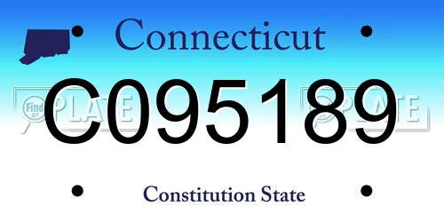 C095189 Connecticut License Plate