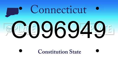 C096949 Connecticut License Plate