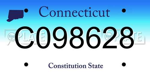 C098628 Connecticut License Plate