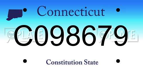 C098679 Connecticut License Plate