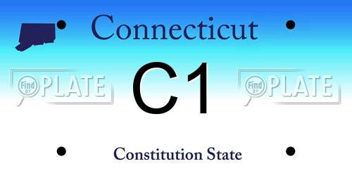 C1 Connecticut License Plate