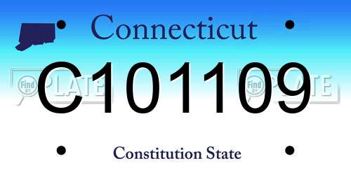 C101109 Connecticut License Plate