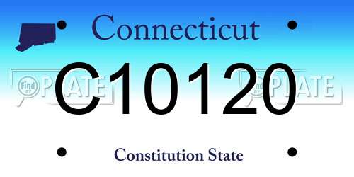 C10120 Connecticut License Plate