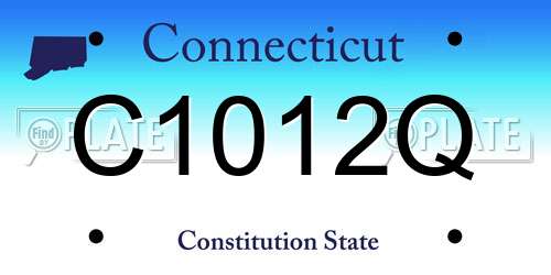 C1012Q Connecticut License Plate