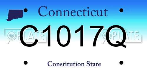 C1017Q Connecticut License Plate