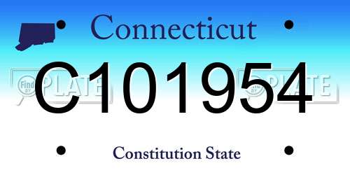 C101954 Connecticut License Plate