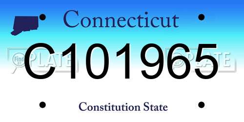 C101965 Connecticut License Plate
