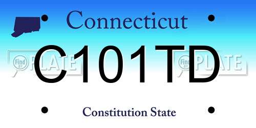 C101TD Connecticut License Plate