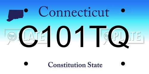 C101TQ Connecticut License Plate