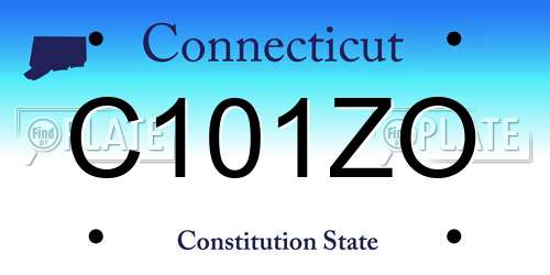 C101ZO Connecticut License Plate