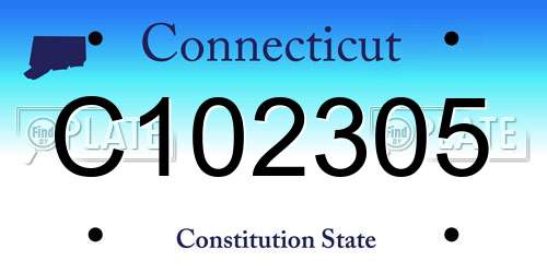 C102305 Connecticut License Plate