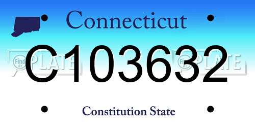 C103632 Connecticut License Plate