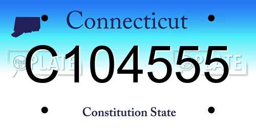 C104555 Connecticut License Plate