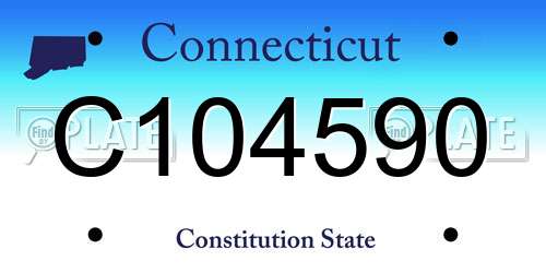 C104590 Connecticut License Plate