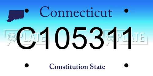 C105311 Connecticut License Plate