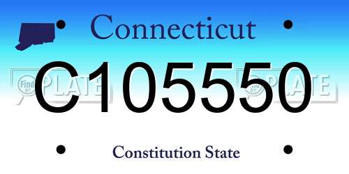 C105550 Connecticut License Plate