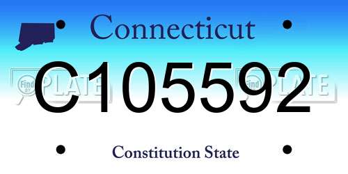 C105592 Connecticut License Plate