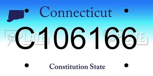 C106166 Connecticut License Plate