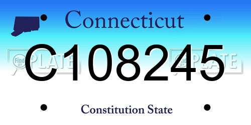 C108245 Connecticut License Plate