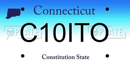 C10ITO Connecticut License Plate