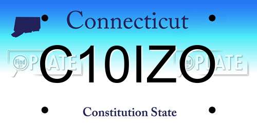 C10IZO Connecticut License Plate