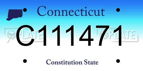 C111471 Connecticut License Plate
